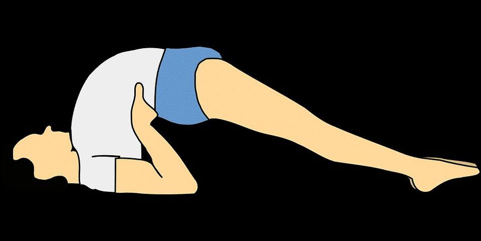 Oefening voor de bloedcirculatie van de interne organen van het gebied van het bekken